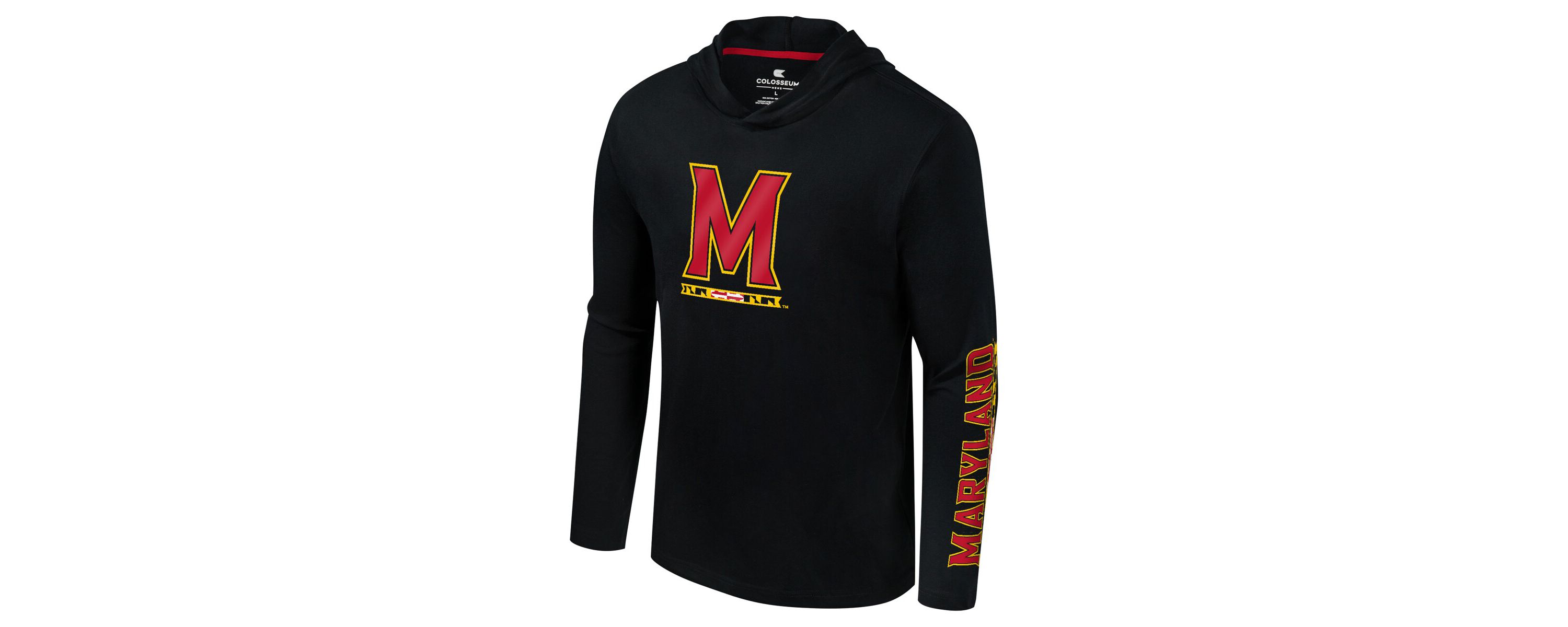 NCAA Maryland Terrapins Logo Lockup Active Blend Long Sleeve T-Shirt Hoodie