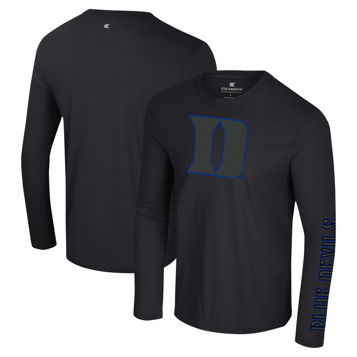Duke Blue Devils NCAA Duke Devils Color Pop Active Blend 2-Hit Long Sleeve T-Shirt
