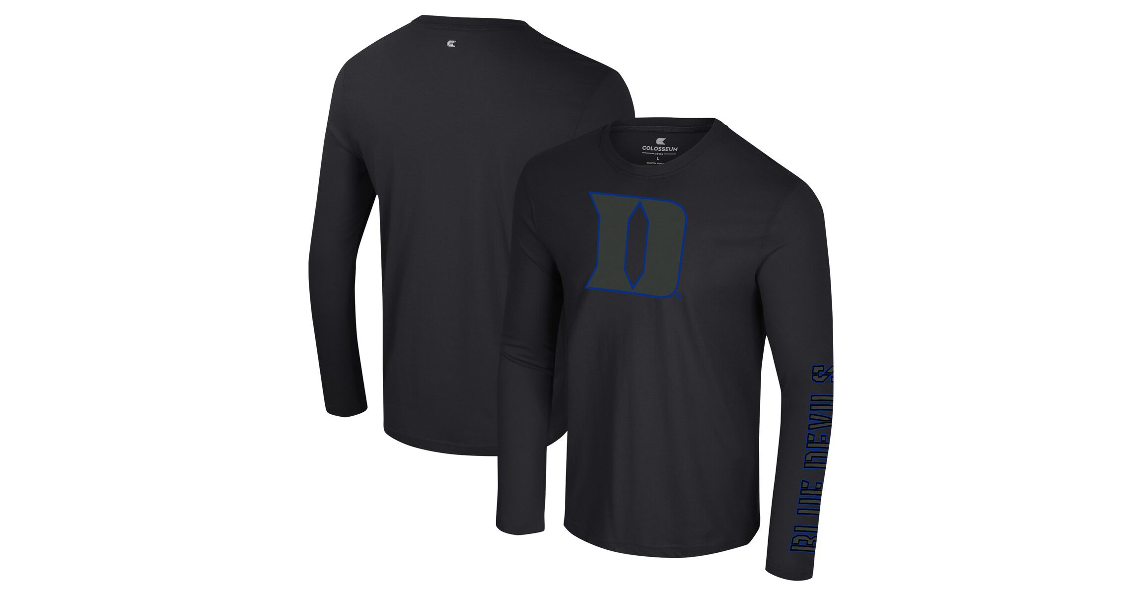 Duke Blue Devils NCAA Duke Devils Color Pop Active Blend 2-Hit Long Sleeve T-Shirt