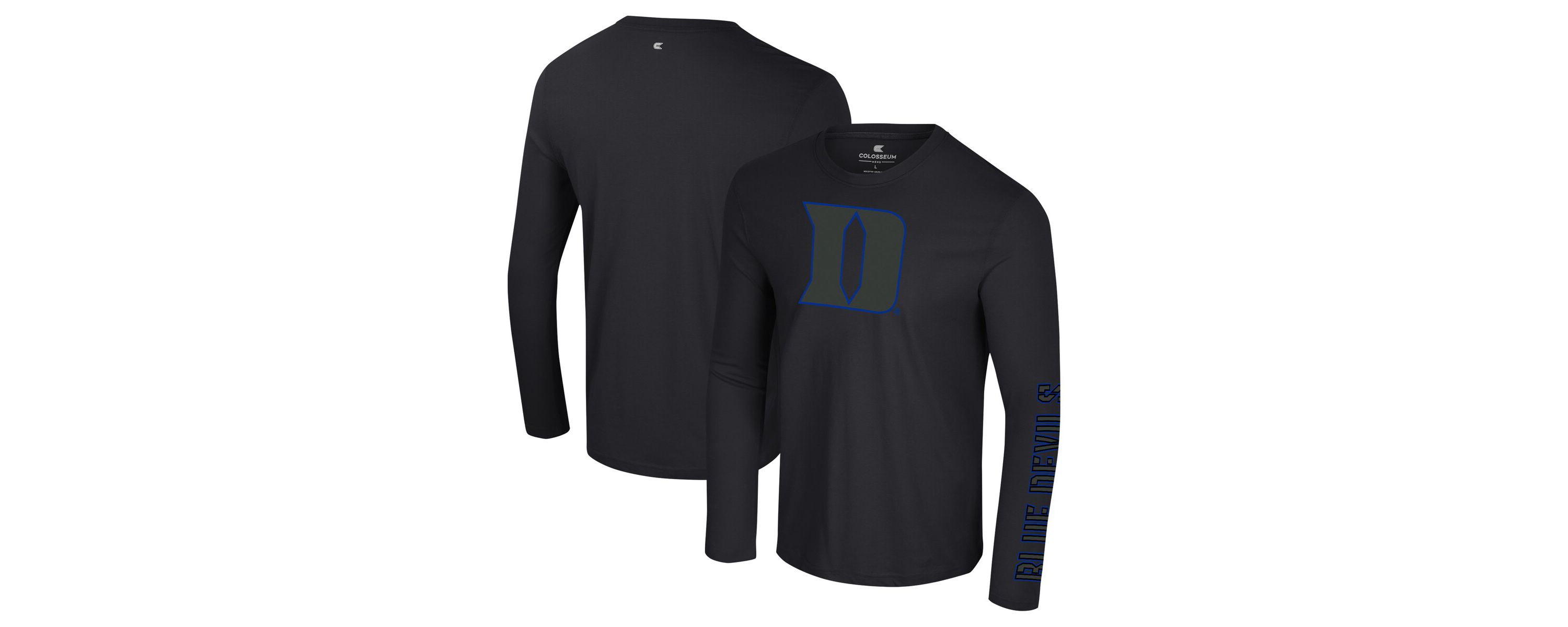 Duke Blue Devils NCAA Duke Devils Color Pop Active Blend 2-Hit Long Sleeve T-Shirt