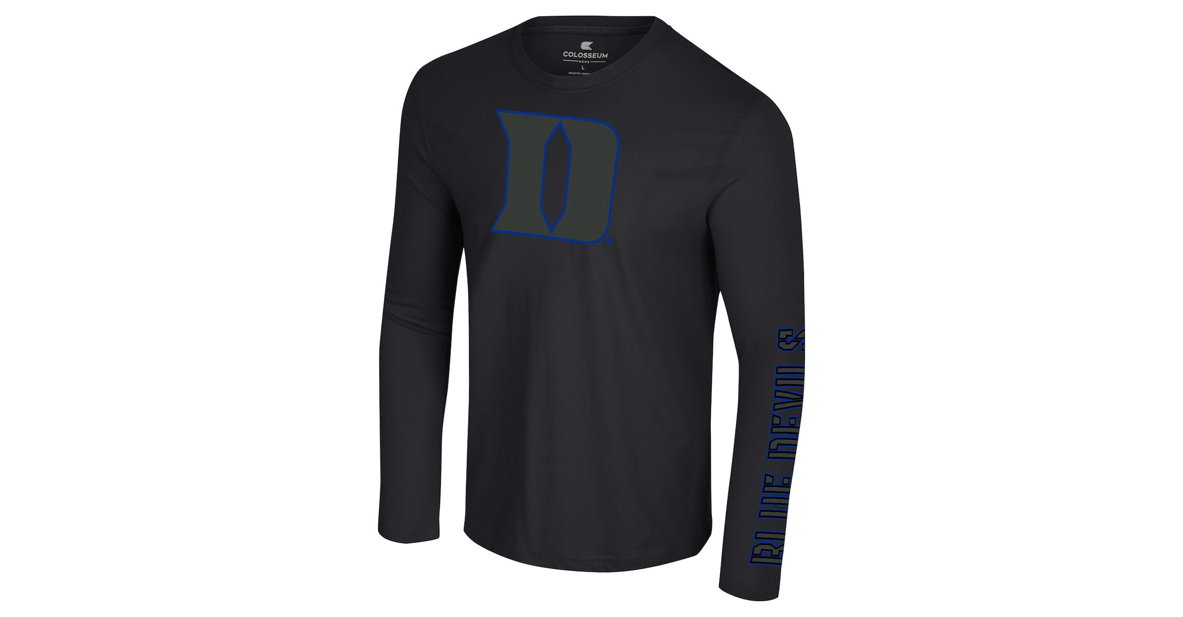 Duke Blue Devils NCAA Duke Devils Color Pop Active Blend 2-Hit Long Sleeve T-Shirt