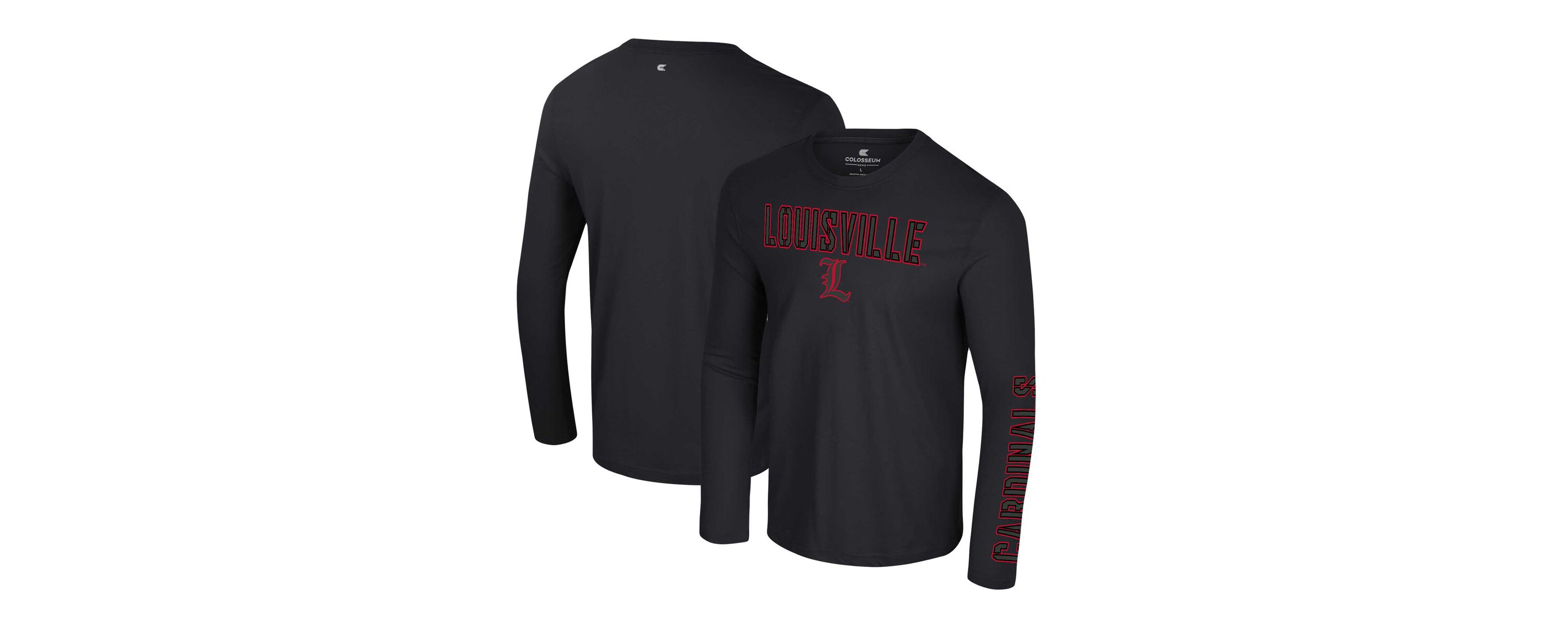 NCAA Louisville Cardinals Color Pop Active Blend 2-Hit Long Sleeve T-Shirt