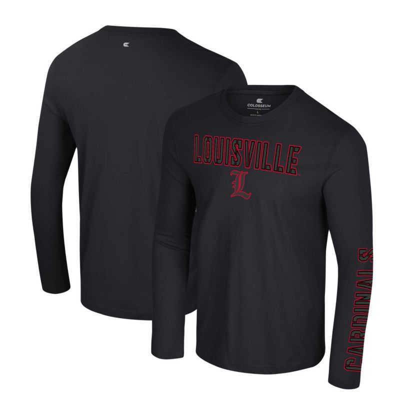 NCAA Louisville Cardinals Color Pop Active Blend 2-Hit Long Sleeve T-Shirt