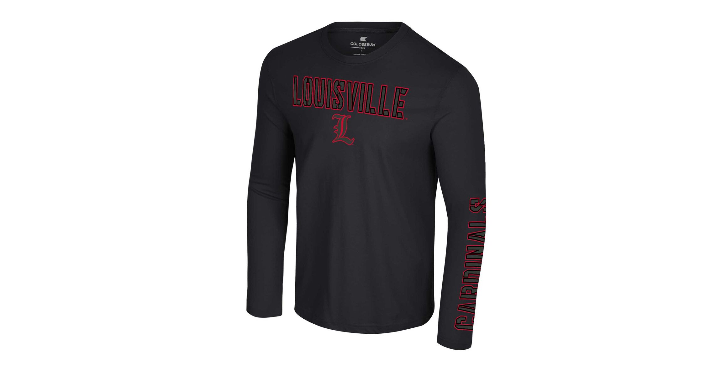 NCAA Louisville Cardinals Color Pop Active Blend 2-Hit Long Sleeve T-Shirt