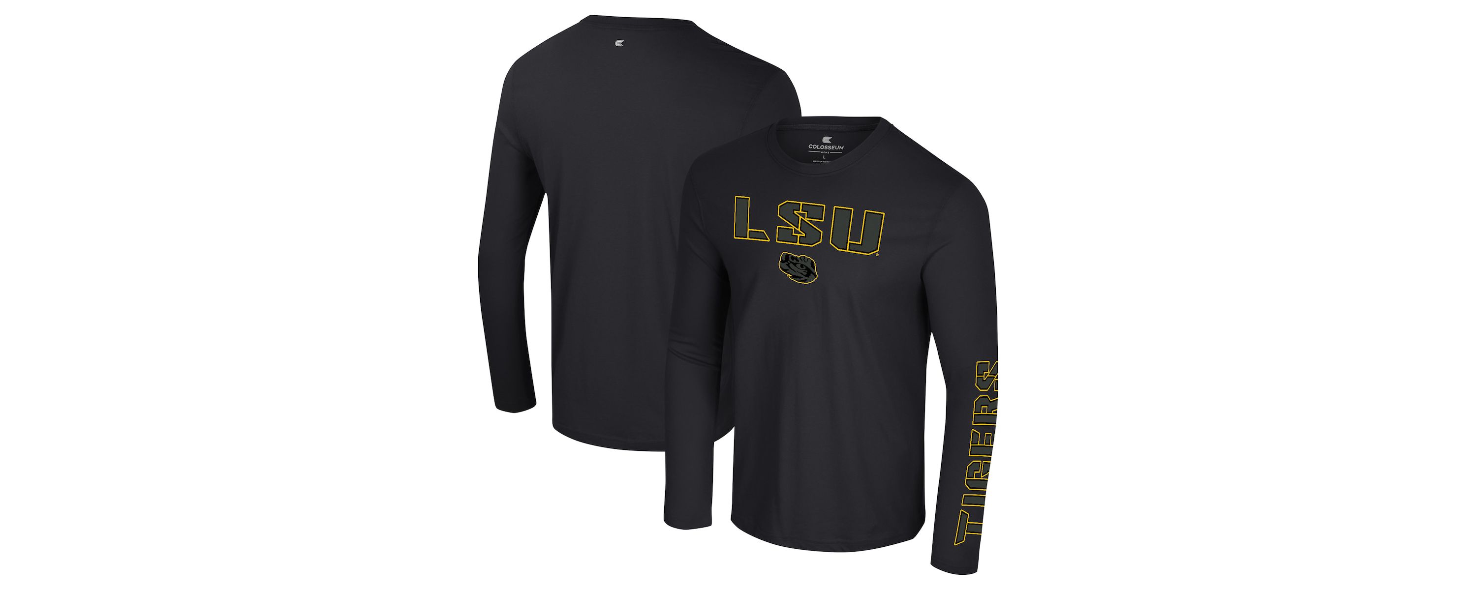 NCAA LSU Tigers Color Pop Active Blend 2-Hit Long Sleeve T-Shirt