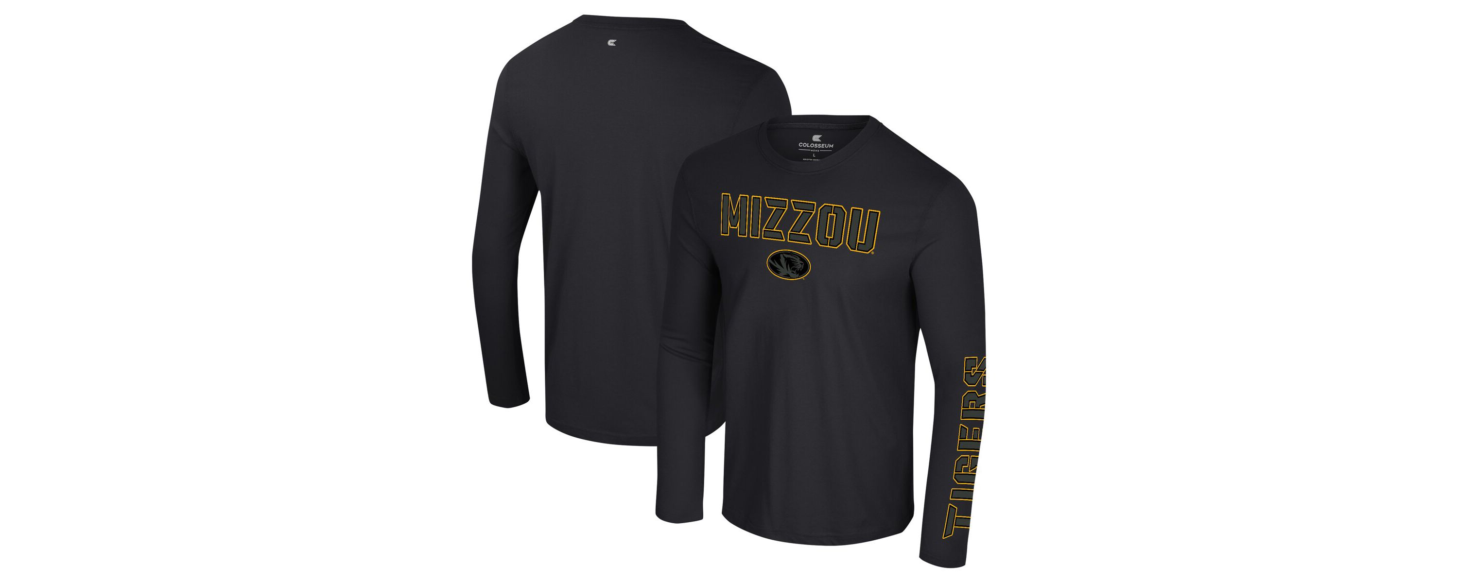 NCAA Missouri Tigers Color Pop Active Blend 2-Hit Long Sleeve T-Shirt
