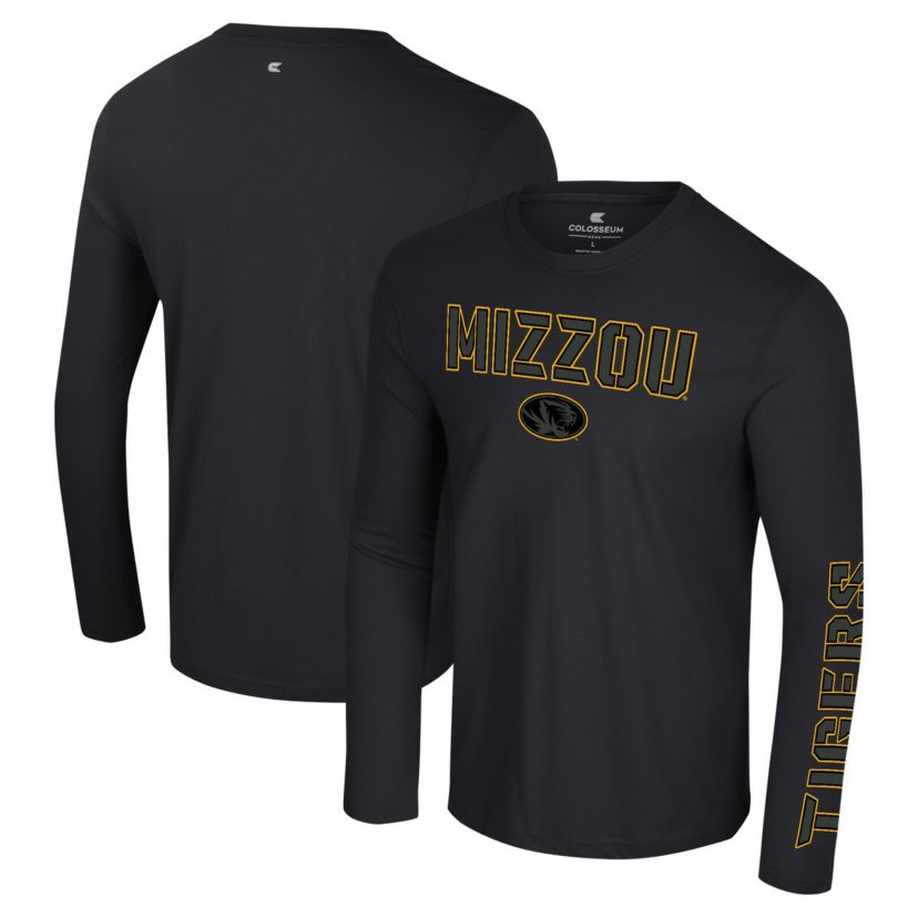 NCAA Missouri Tigers Color Pop Active Blend 2-Hit Long Sleeve T-Shirt