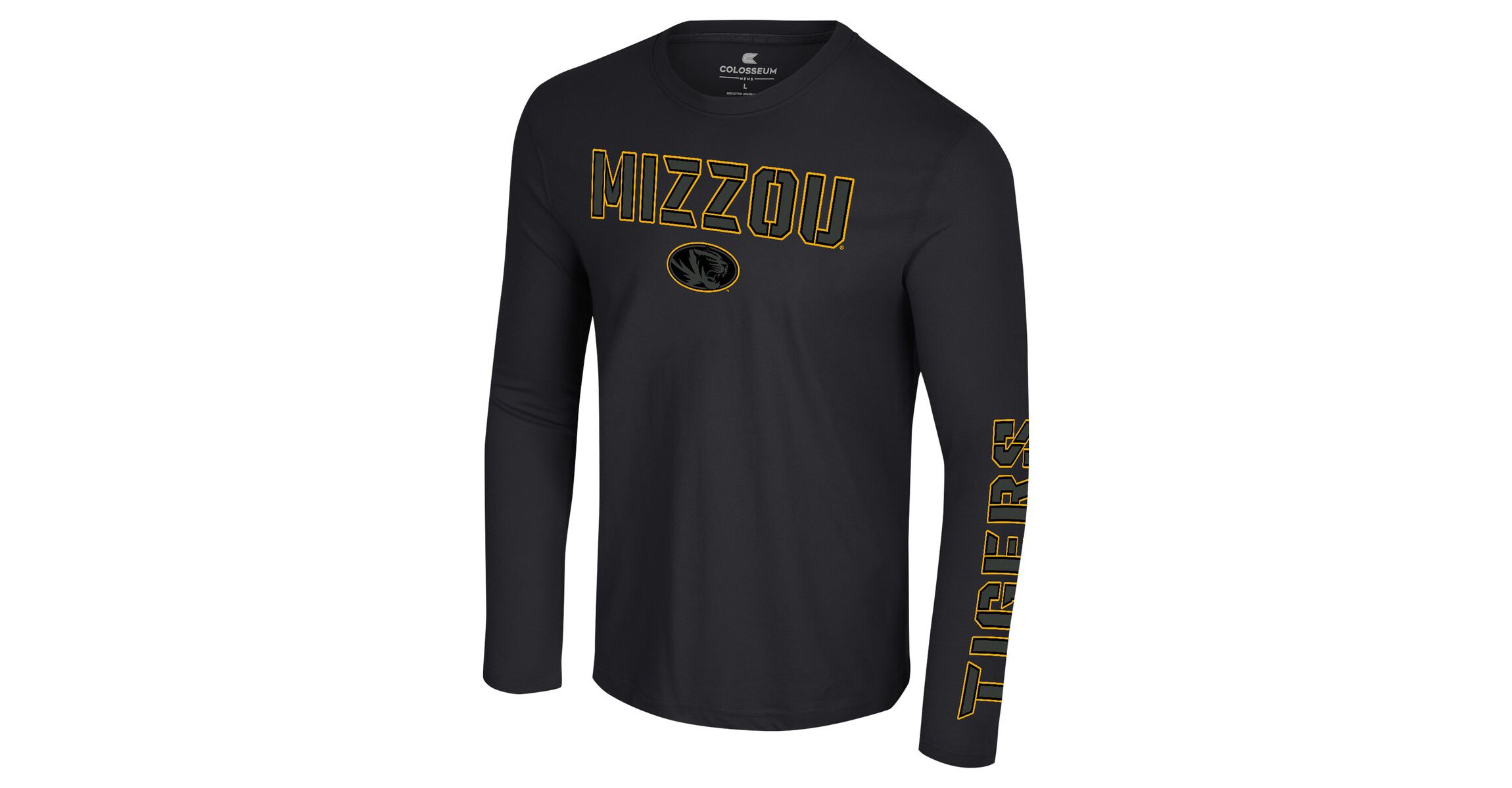 NCAA Missouri Tigers Color Pop Active Blend 2-Hit Long Sleeve T-Shirt