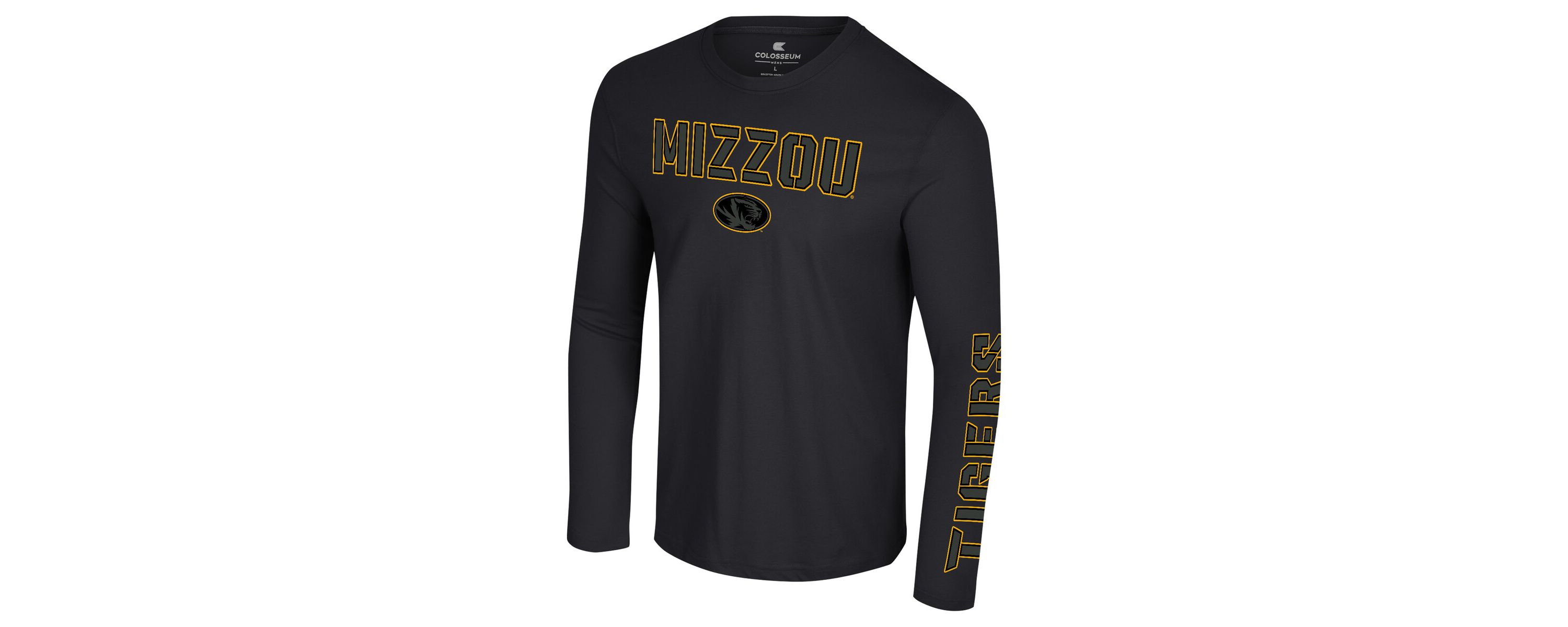 NCAA Missouri Tigers Color Pop Active Blend 2-Hit Long Sleeve T-Shirt