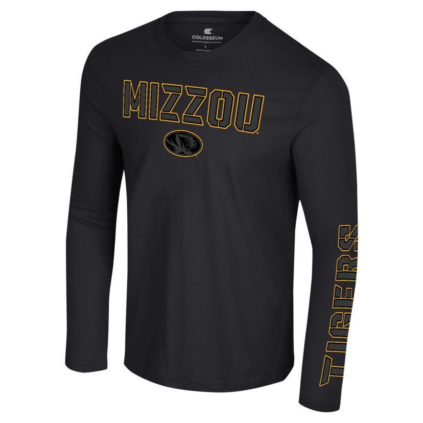 NCAA Missouri Tigers Color Pop Active Blend 2-Hit Long Sleeve T-Shirt
