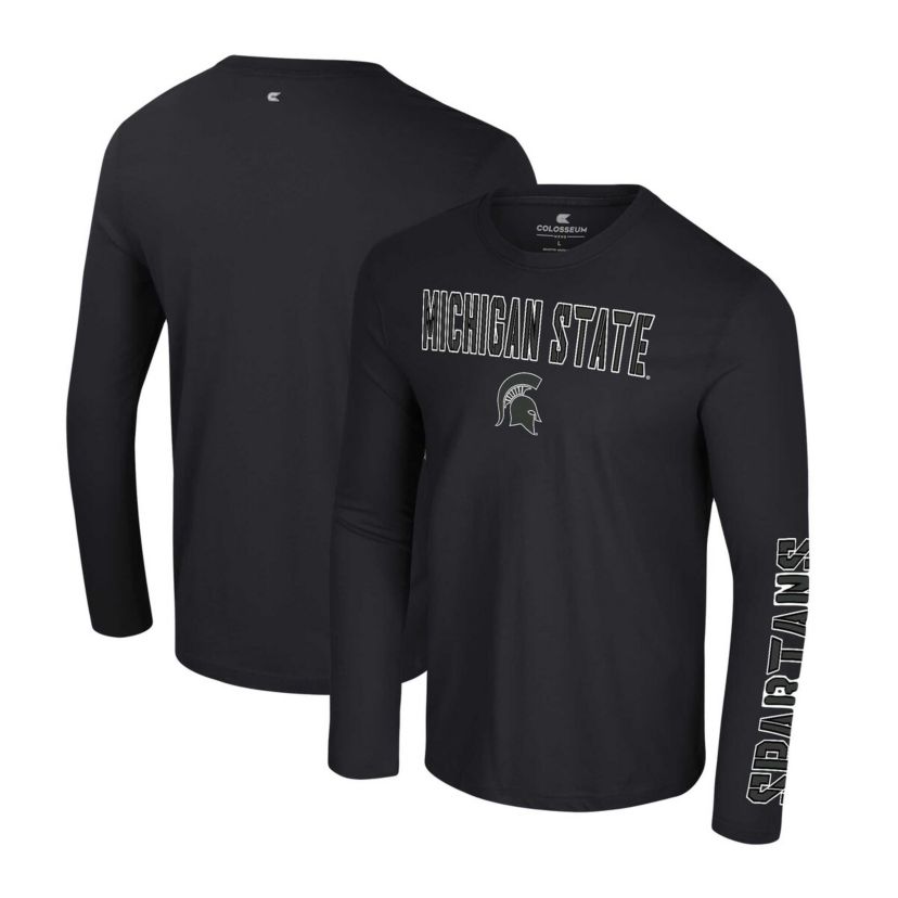 NCAA Michigan State Spartans Color Pop Active Blend 2-Hit Long Sleeve T-Shirt