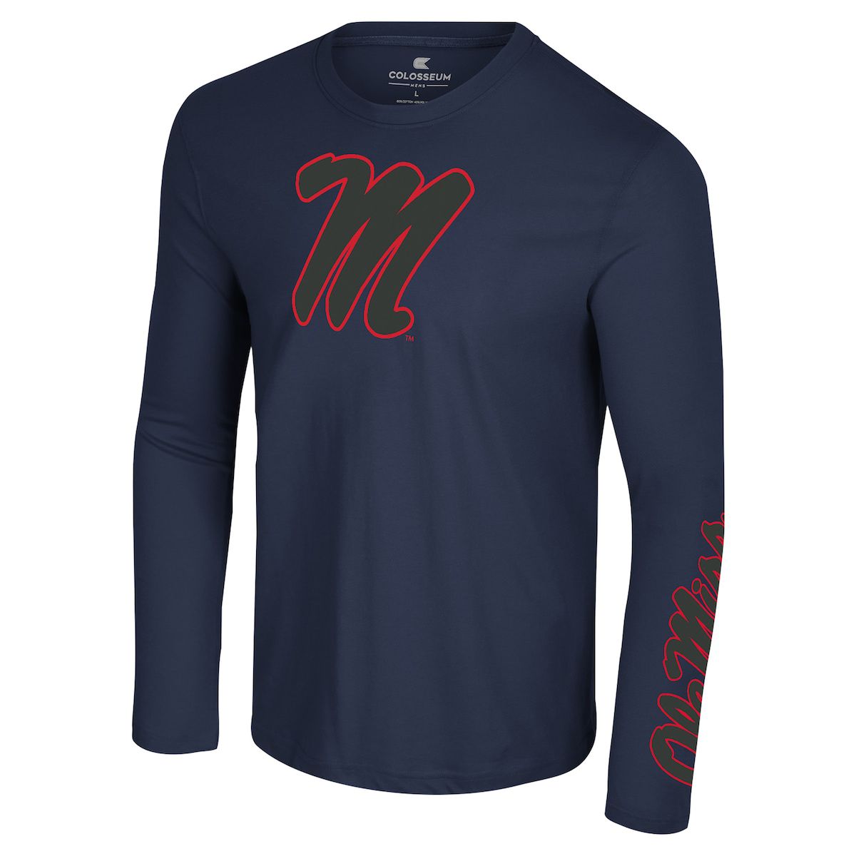 NCAA Ole Miss Rebels Color Pop Active Blend 2-Hit Long Sleeve T-Shirt