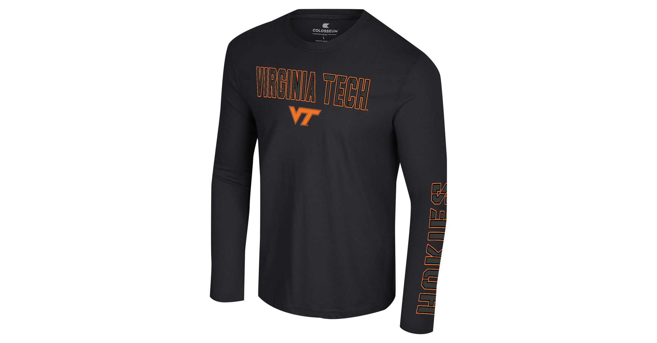 NCAA Virginia Tech Hokies Color Pop Active Blend 2-Hit Long Sleeve T-Shirt