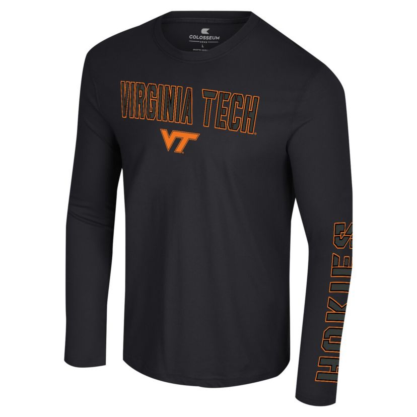 NCAA Virginia Tech Hokies Color Pop Active Blend 2-Hit Long Sleeve T-Shirt