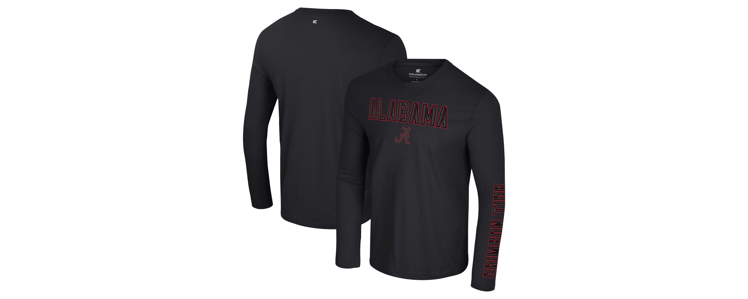 Alabama Crimson Tide NCAA Alabama Tide Color Pop Active Blend 2-Hit Long Sleeve T-Shirt
