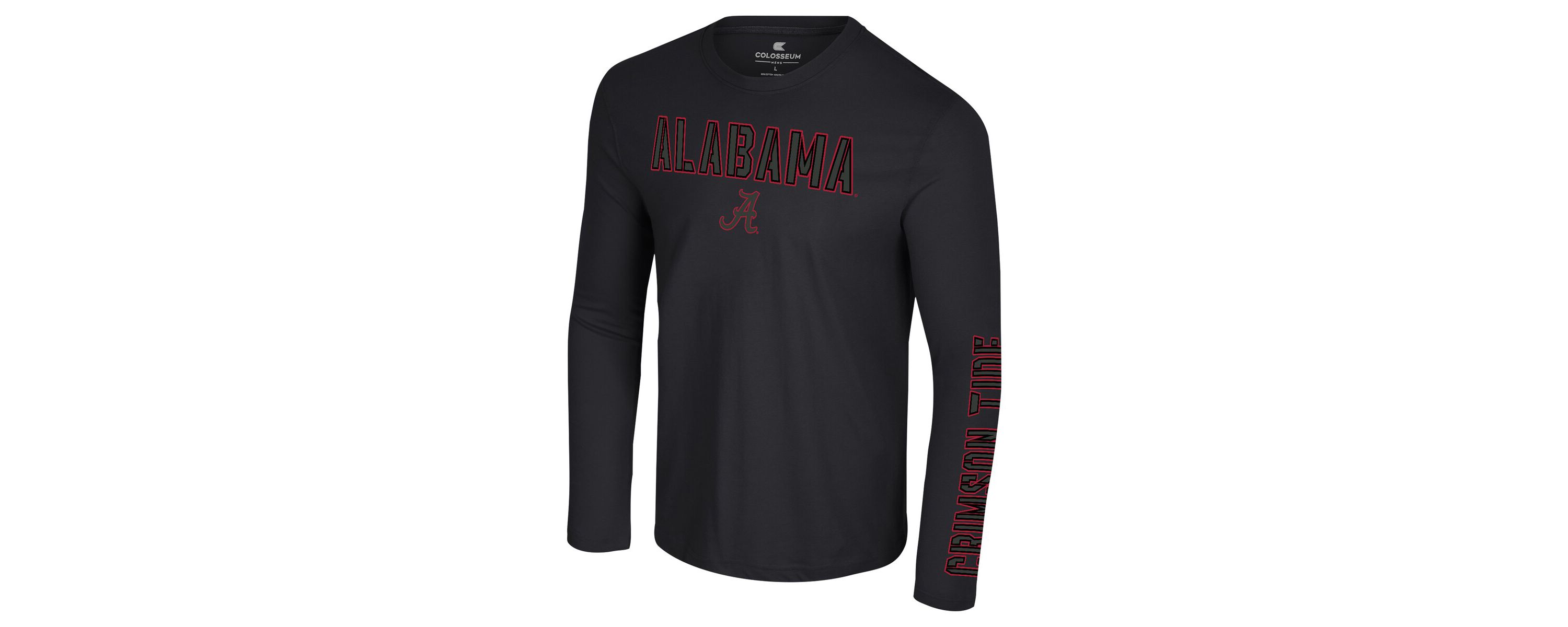 Alabama Crimson Tide NCAA Alabama Tide Color Pop Active Blend 2-Hit Long Sleeve T-Shirt