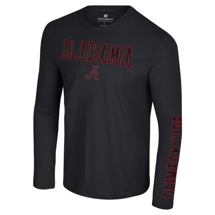 Alabama Crimson Tide NCAA Alabama Tide Color Pop Active Blend 2-Hit Long Sleeve T-Shirt