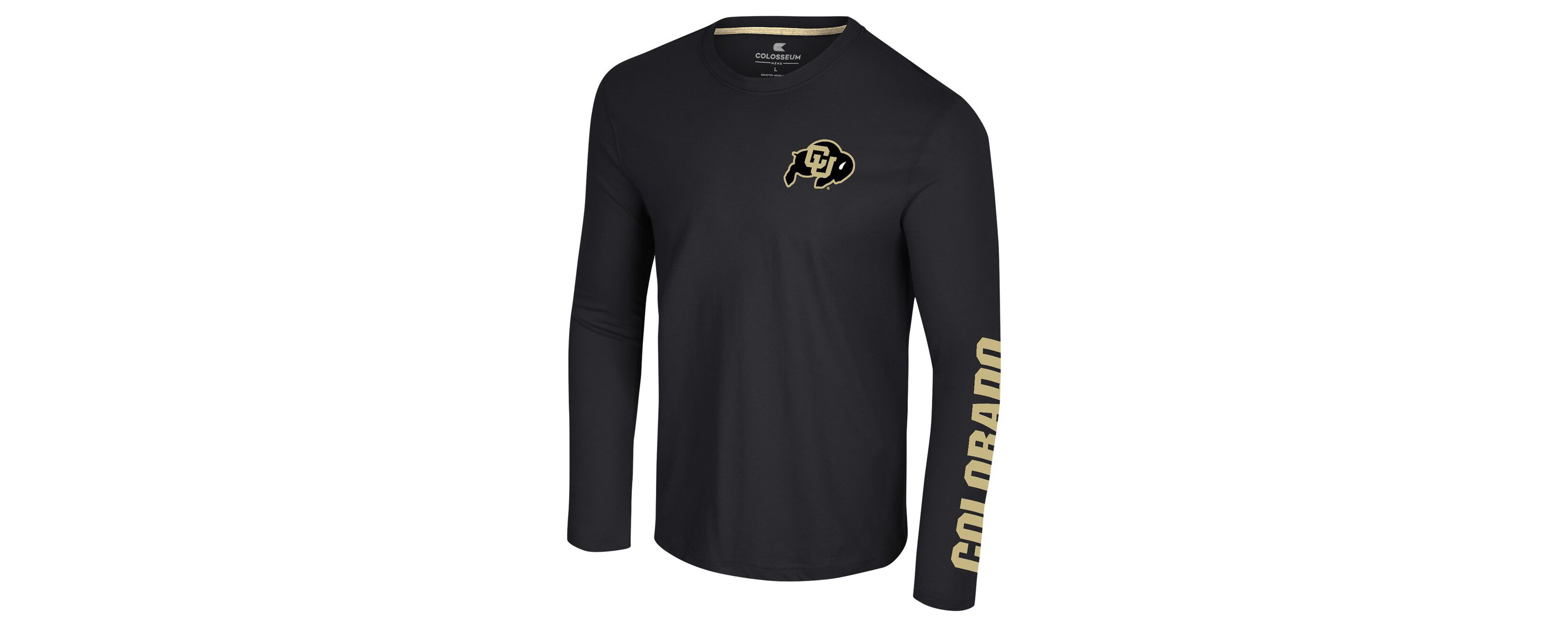 NCAA Colorado Buffaloes Logo Lockup 3-Hit Active Blend Long Sleeve T-Shirt