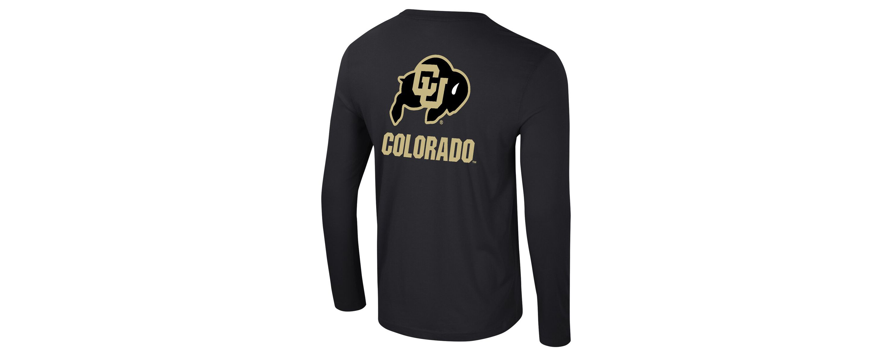 NCAA Colorado Buffaloes Logo Lockup 3-Hit Active Blend Long Sleeve T-Shirt