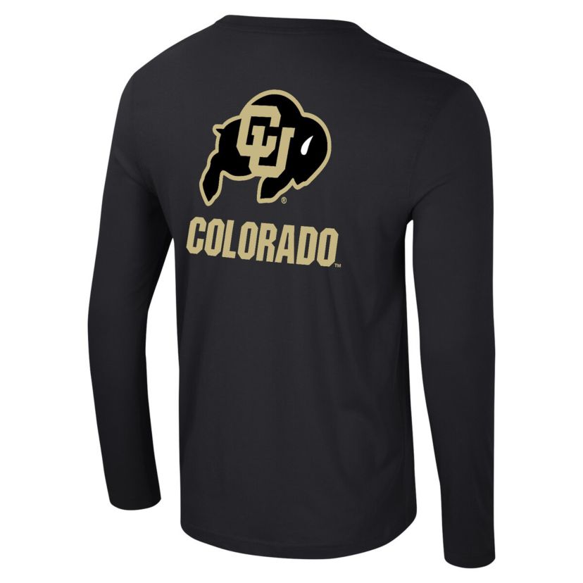 NCAA Colorado Buffaloes Logo Lockup 3-Hit Active Blend Long Sleeve T-Shirt