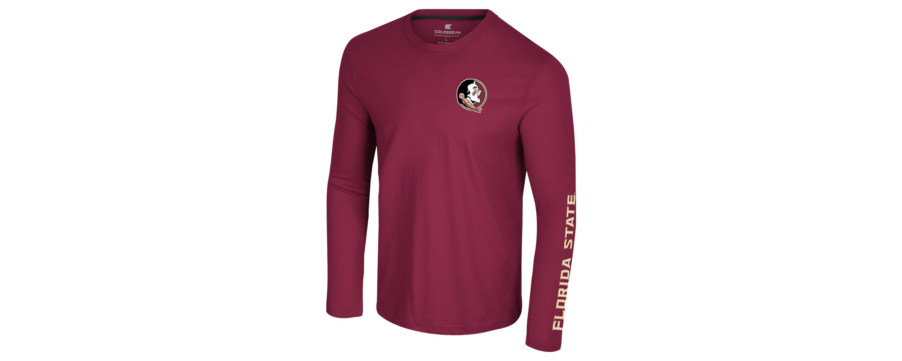 NCAA Florida State Seminoles Logo Lockup 3-Hit Active Blend Long Sleeve T-Shirt