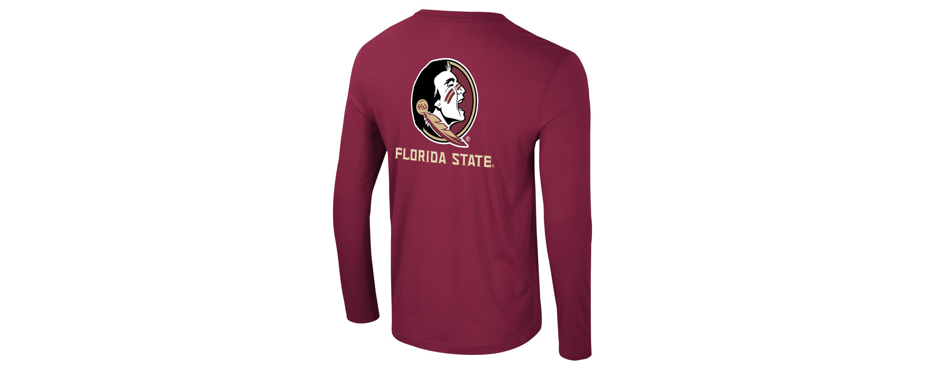 NCAA Florida State Seminoles Logo Lockup 3-Hit Active Blend Long Sleeve T-Shirt
