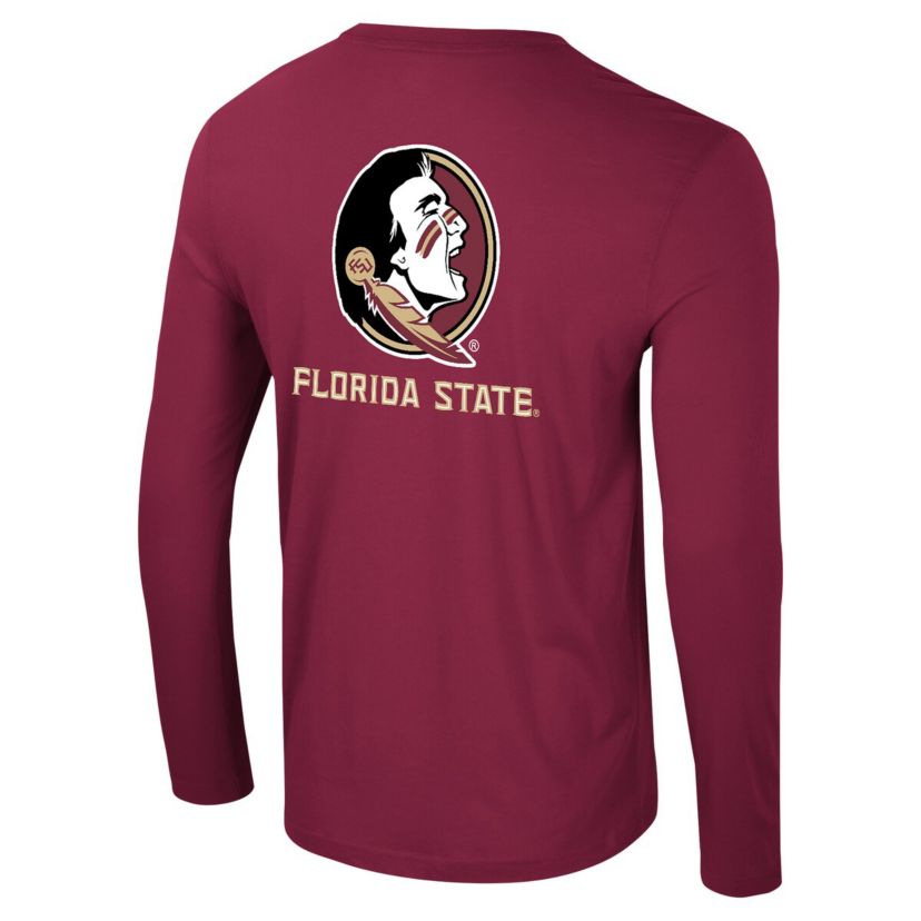 NCAA Florida State Seminoles Logo Lockup 3-Hit Active Blend Long Sleeve T-Shirt