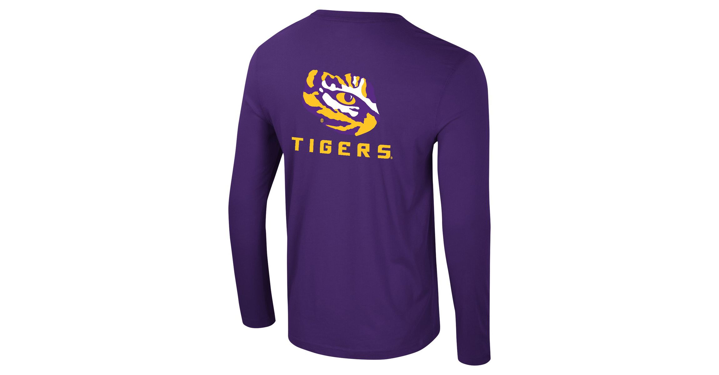 NCAA LSU Tigers Logo Lockup 3-Hit Active Blend Long Sleeve T-Shirt