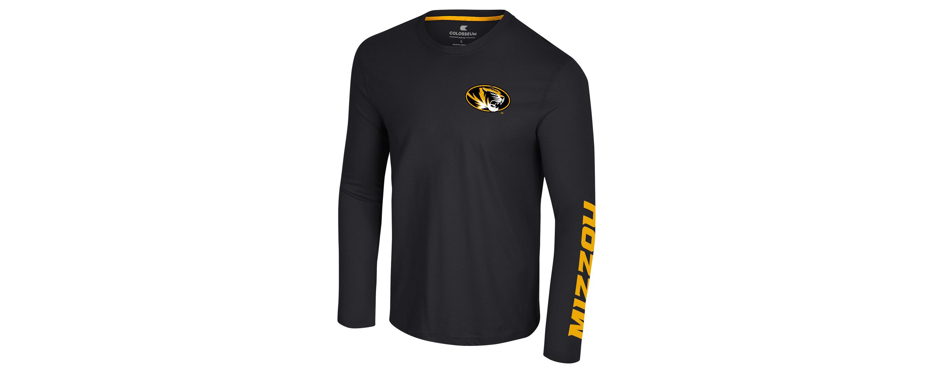 NCAA Missouri Tigers Logo Lockup 3-Hit Active Blend Long Sleeve T-Shirt