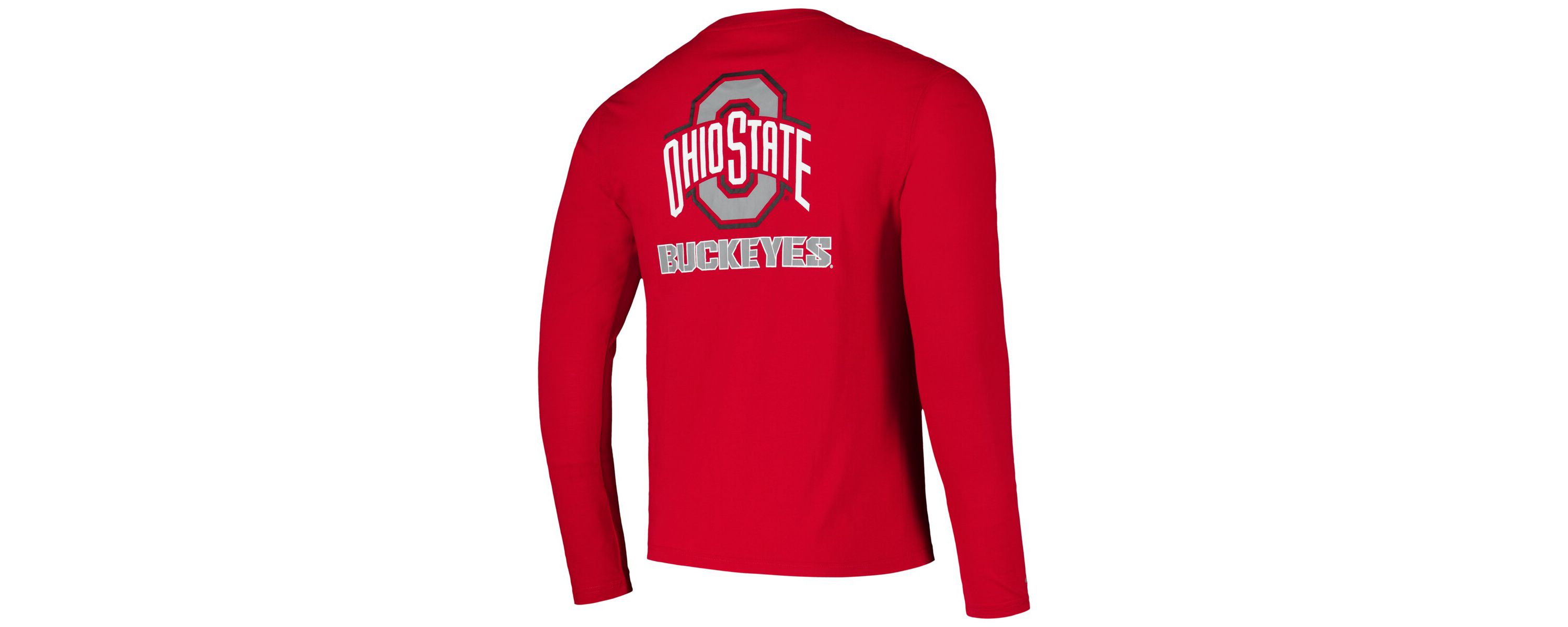 NCAA Ohio State Buckeyes Logo Lockup 3-Hit Active Blend Long Sleeve T-Shirt