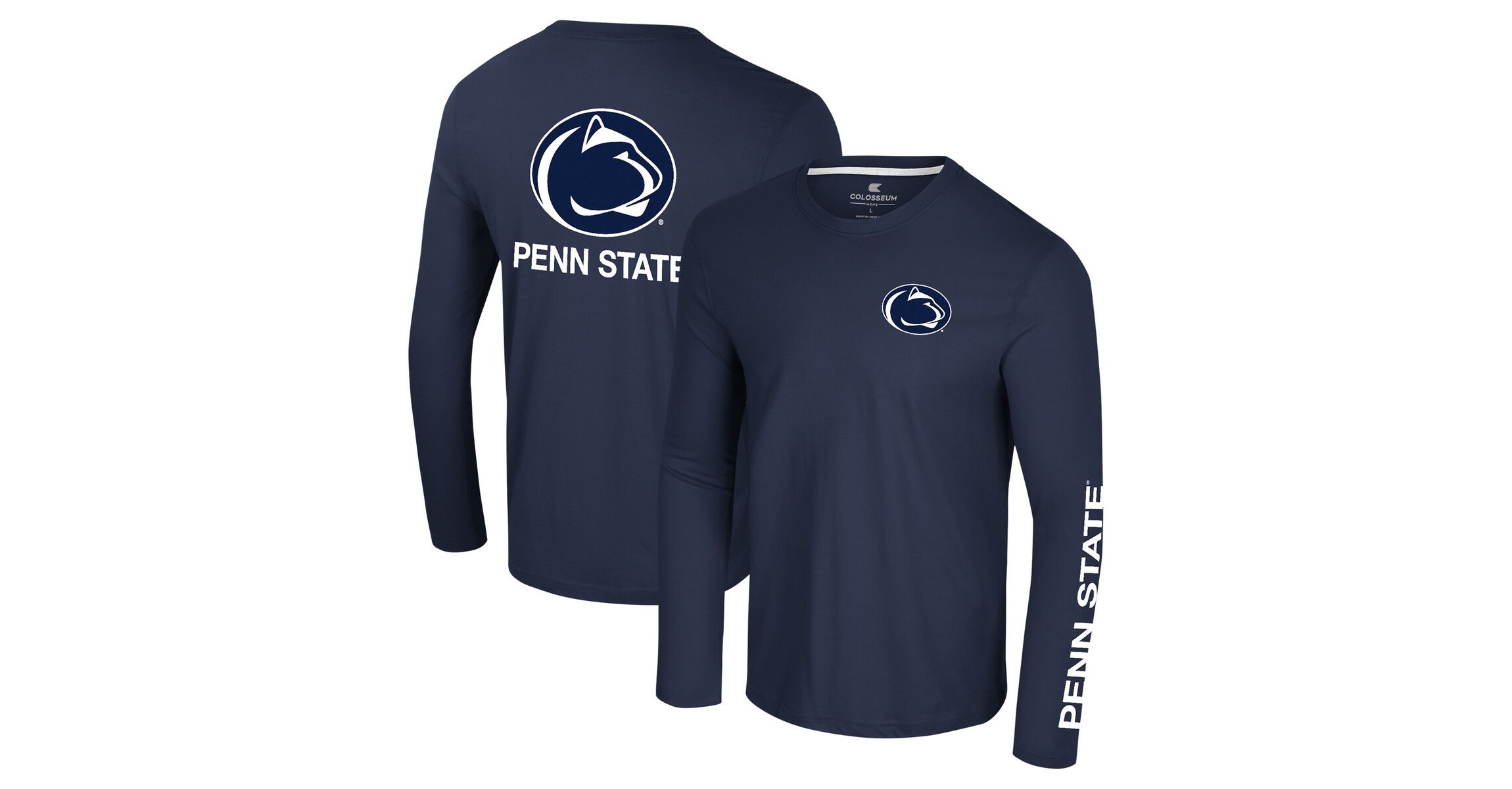 NCAA Penn State Nittany Lions Logo Lockup 3-Hit Active Blend Long Sleeve T-Shirt