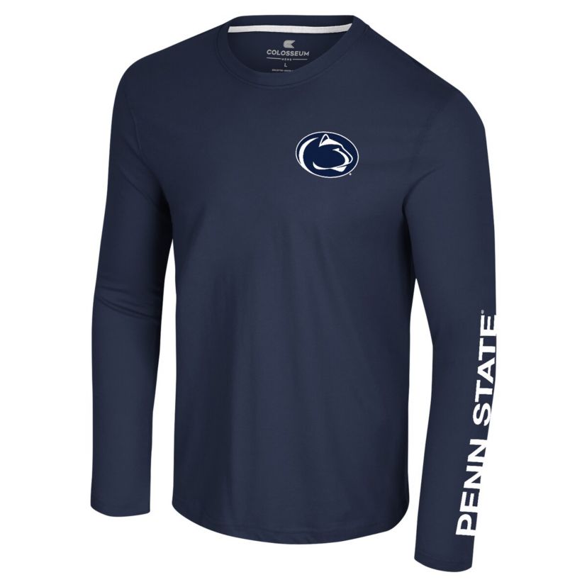 NCAA Penn State Nittany Lions Logo Lockup 3-Hit Active Blend Long Sleeve T-Shirt