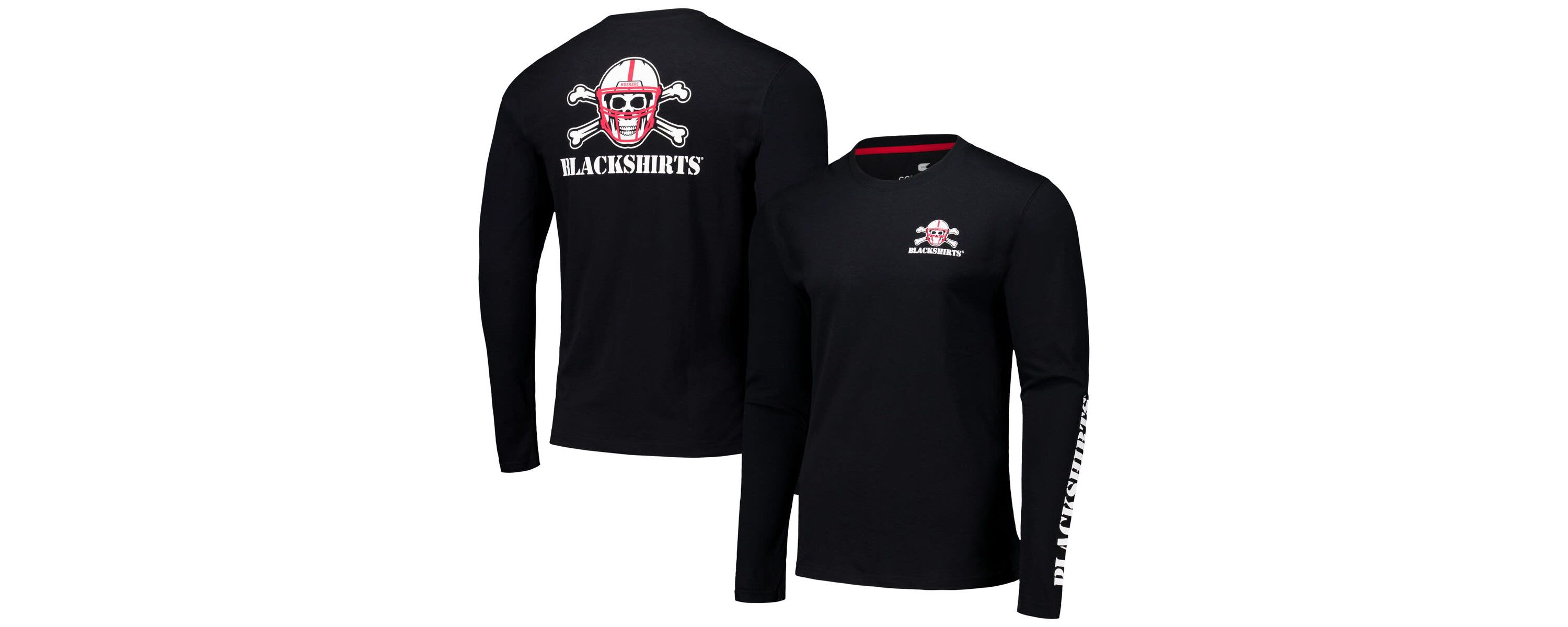 NCAA Nebraska Huskers Logo Lockup 3-Hit Active Blend Long Sleeve T-Shirt