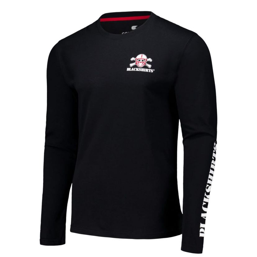 NCAA Nebraska Huskers Logo Lockup 3-Hit Active Blend Long Sleeve T-Shirt