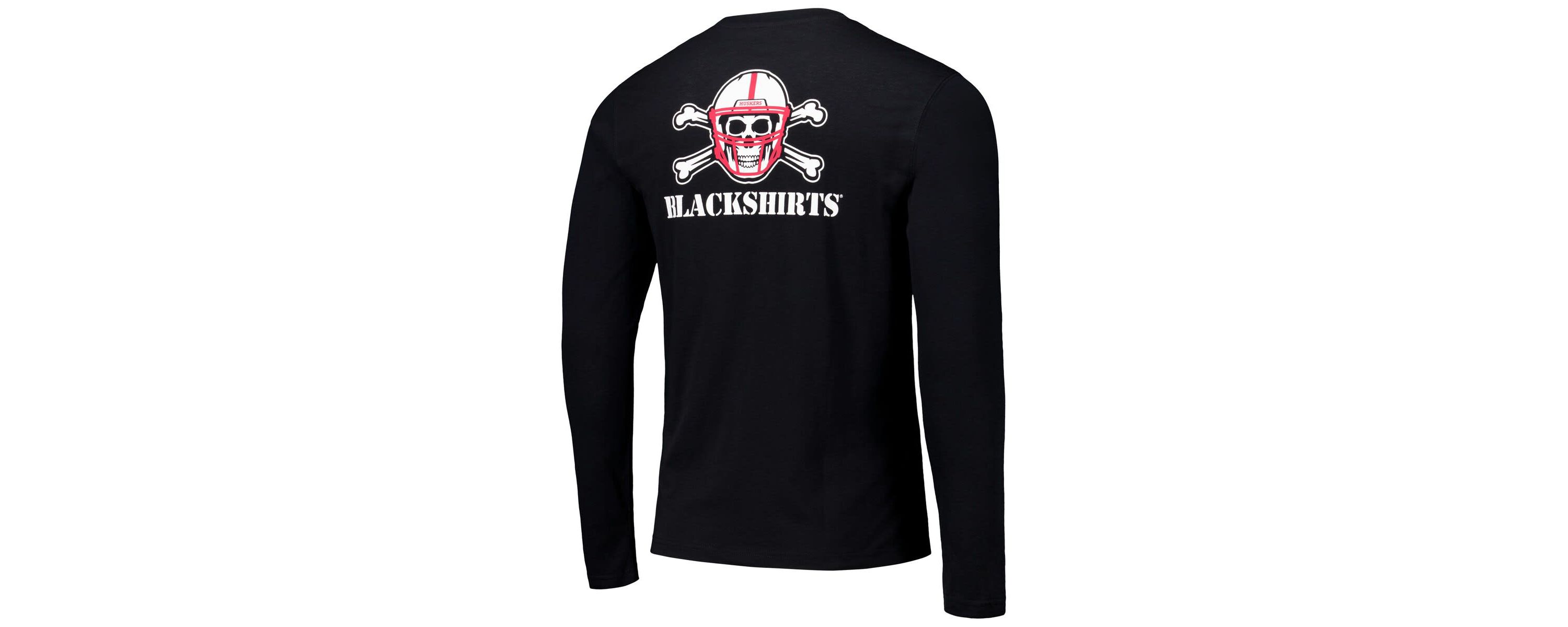 NCAA Nebraska Huskers Logo Lockup 3-Hit Active Blend Long Sleeve T-Shirt