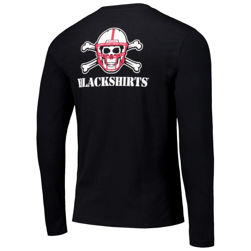 NCAA Nebraska Huskers Logo Lockup 3-Hit Active Blend Long Sleeve T-Shirt