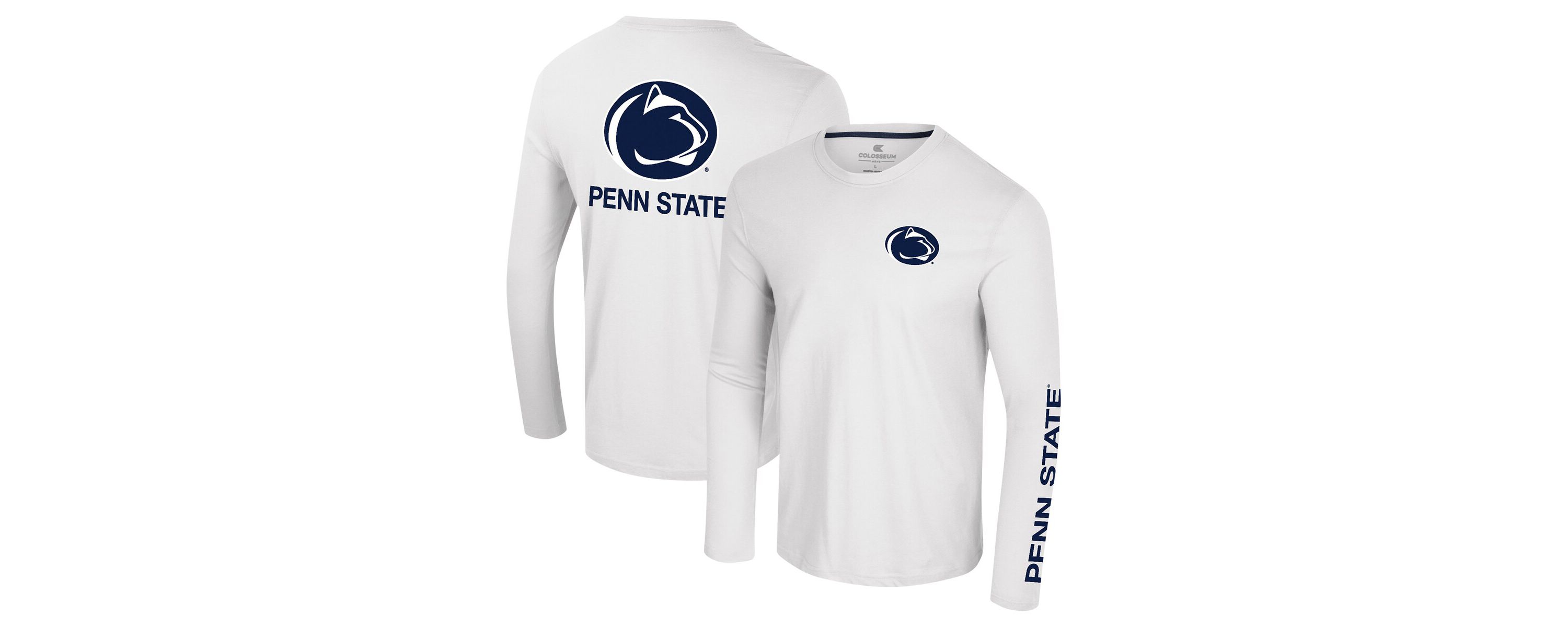 NCAA Penn State Nittany Lions Logo Lockup 3-Hit Active Blend Long Sleeve T-Shirt