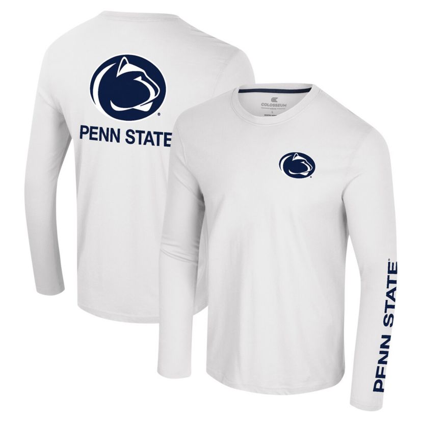 NCAA Penn State Nittany Lions Logo Lockup 3-Hit Active Blend Long Sleeve T-Shirt