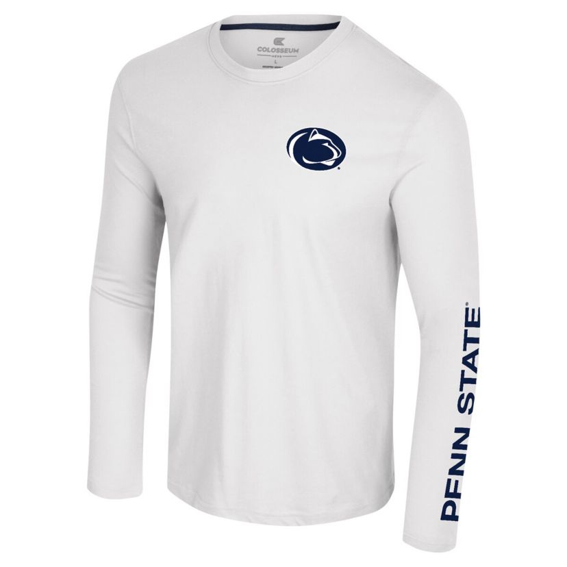 NCAA Penn State Nittany Lions Logo Lockup 3-Hit Active Blend Long Sleeve T-Shirt