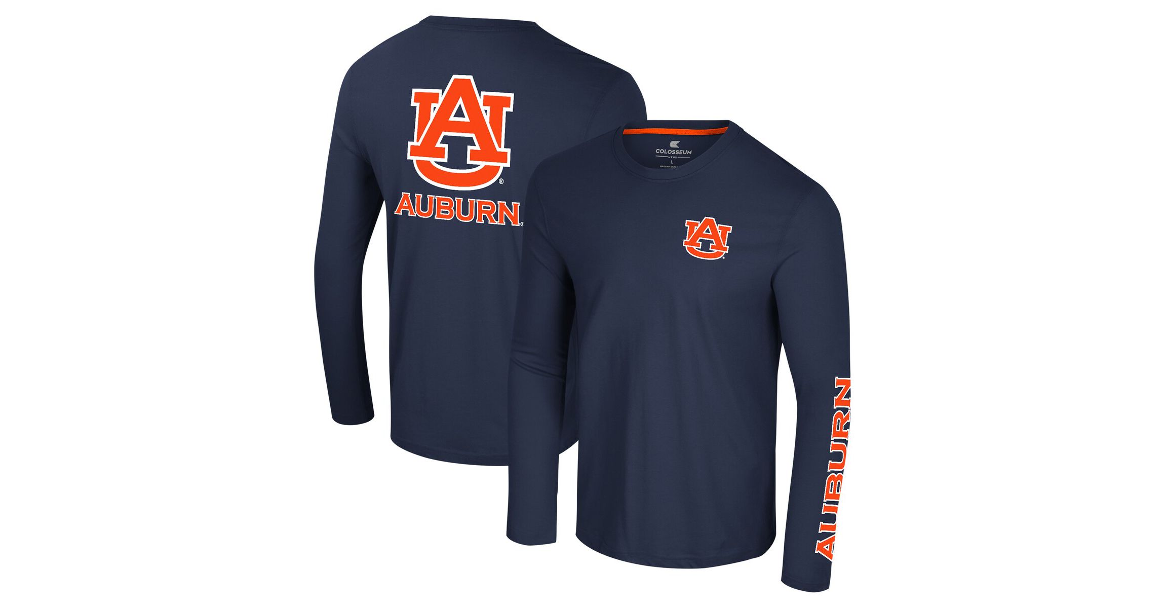 NCAA Auburn Tigers Logo Lockup 3-Hit Active Blend Long Sleeve T-Shirt