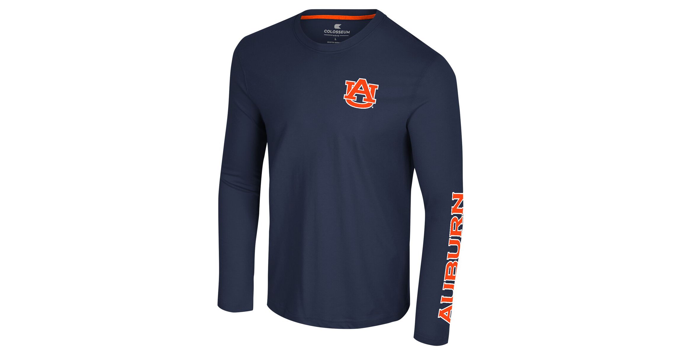 NCAA Auburn Tigers Logo Lockup 3-Hit Active Blend Long Sleeve T-Shirt