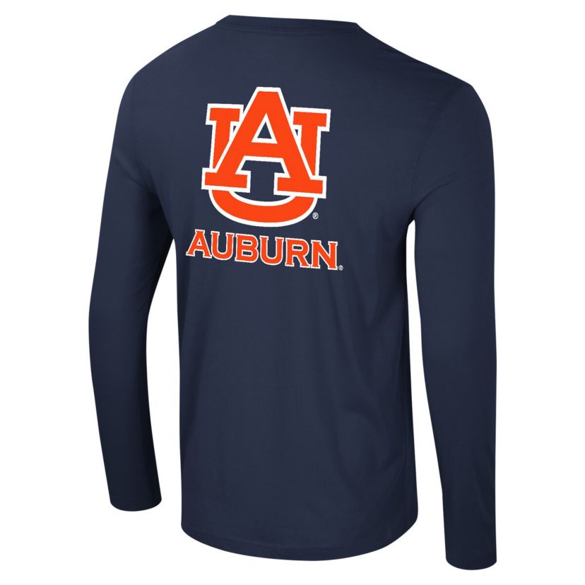 NCAA Auburn Tigers Logo Lockup 3-Hit Active Blend Long Sleeve T-Shirt