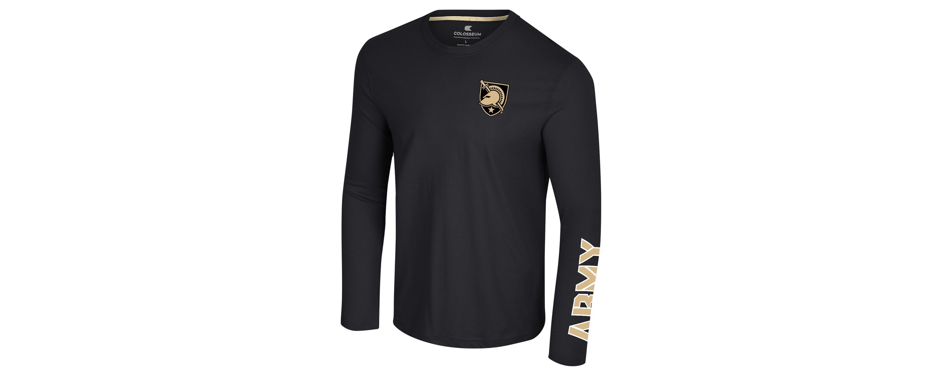 Army Black Knights NCAA Army Knights Logo Lockup 3-Hit Active Blend Long Sleeve T-Shirt