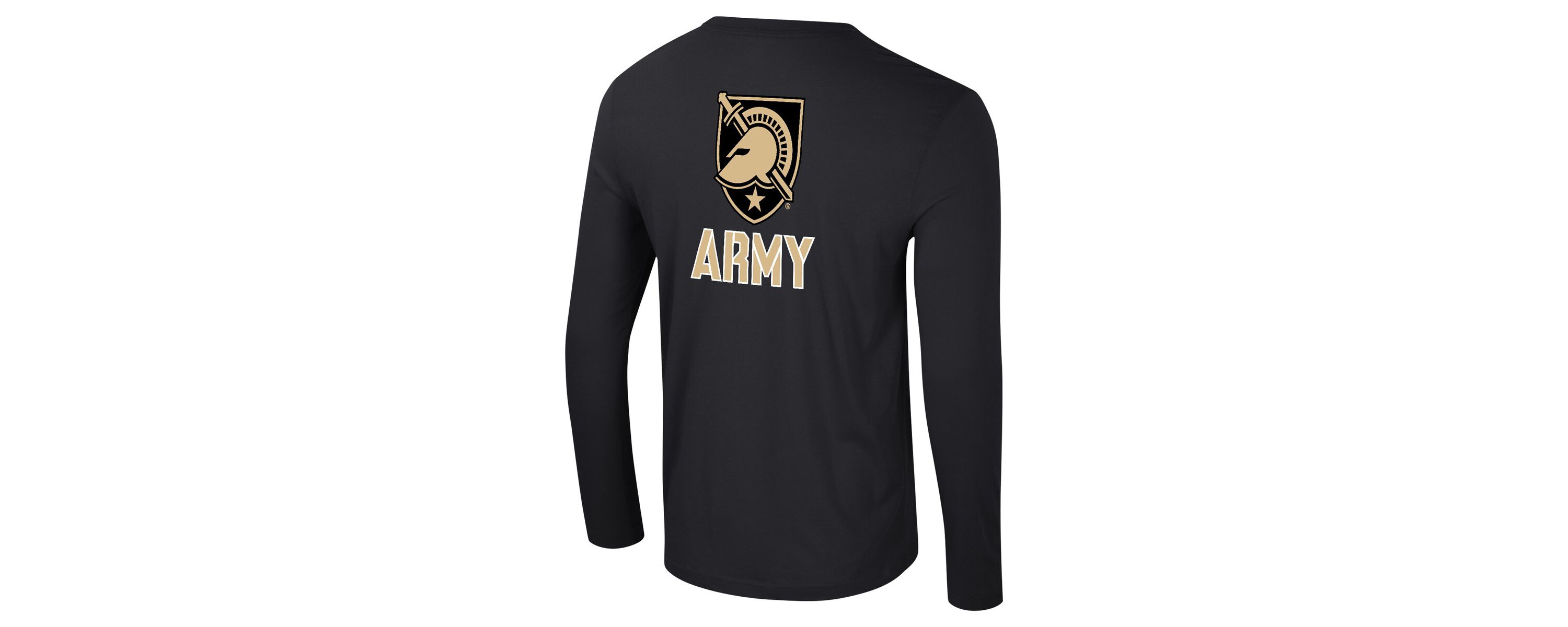 Army Black Knights NCAA Army Knights Logo Lockup 3-Hit Active Blend Long Sleeve T-Shirt
