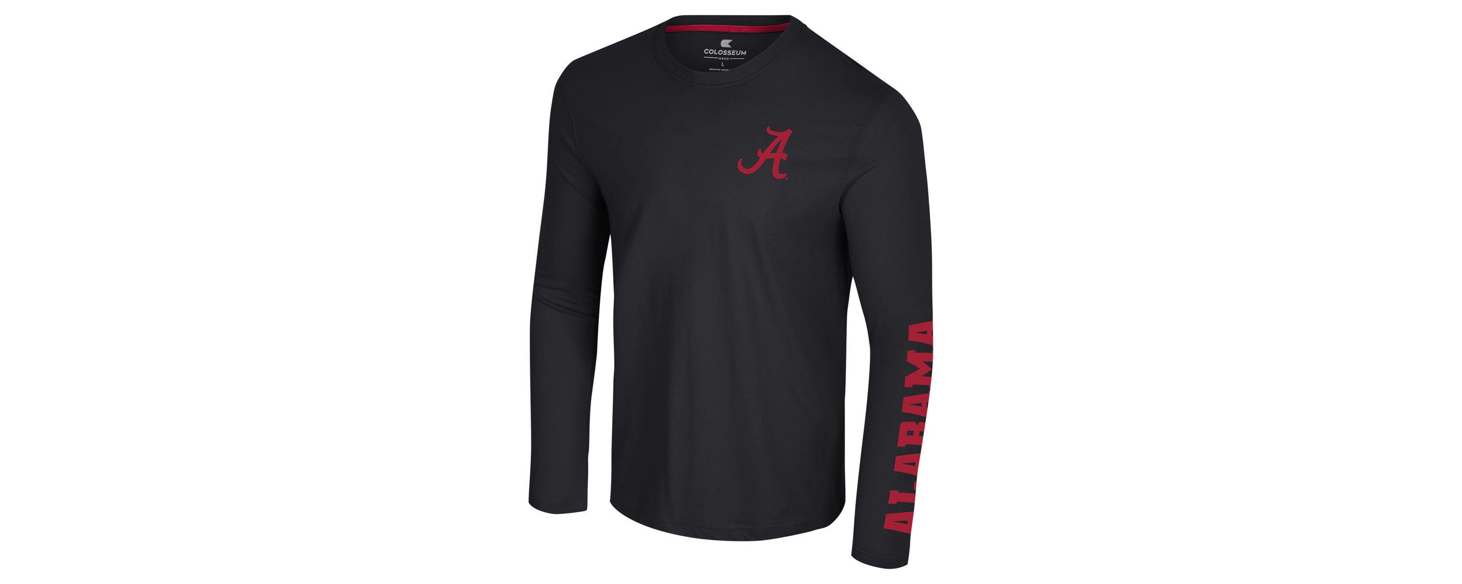 Alabama Crimson Tide NCAA Alabama Tide Logo Lockup 3-Hit Active Blend Long Sleeve T-Shirt