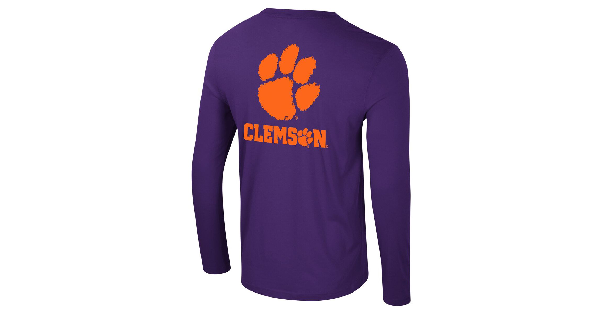 NCAA Clemson Tigers Logo Lockup 3-Hit Active Blend Long Sleeve T-Shirt