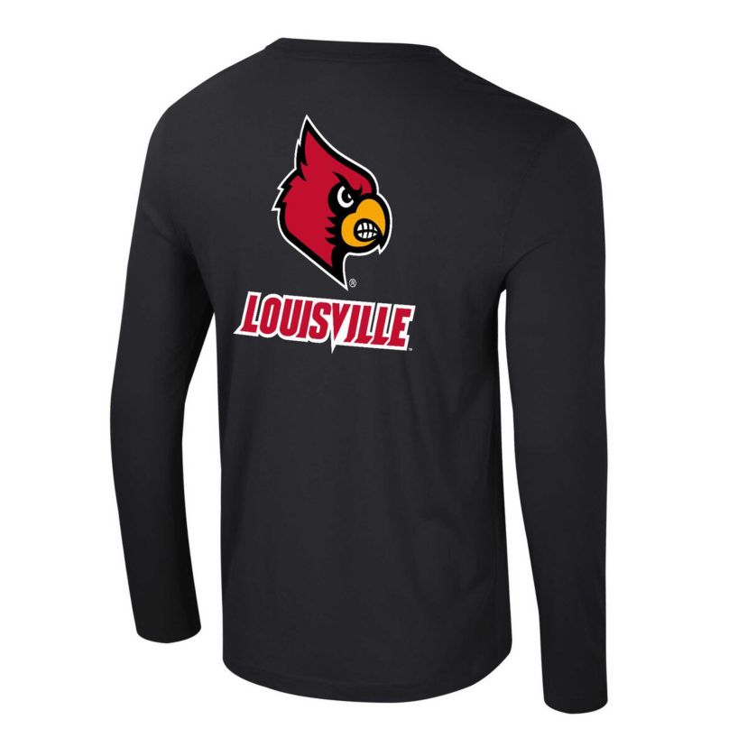NCAA Louisville Cardinals Logo Lockup 3-Hit Active Blend Long Sleeve T-Shirt