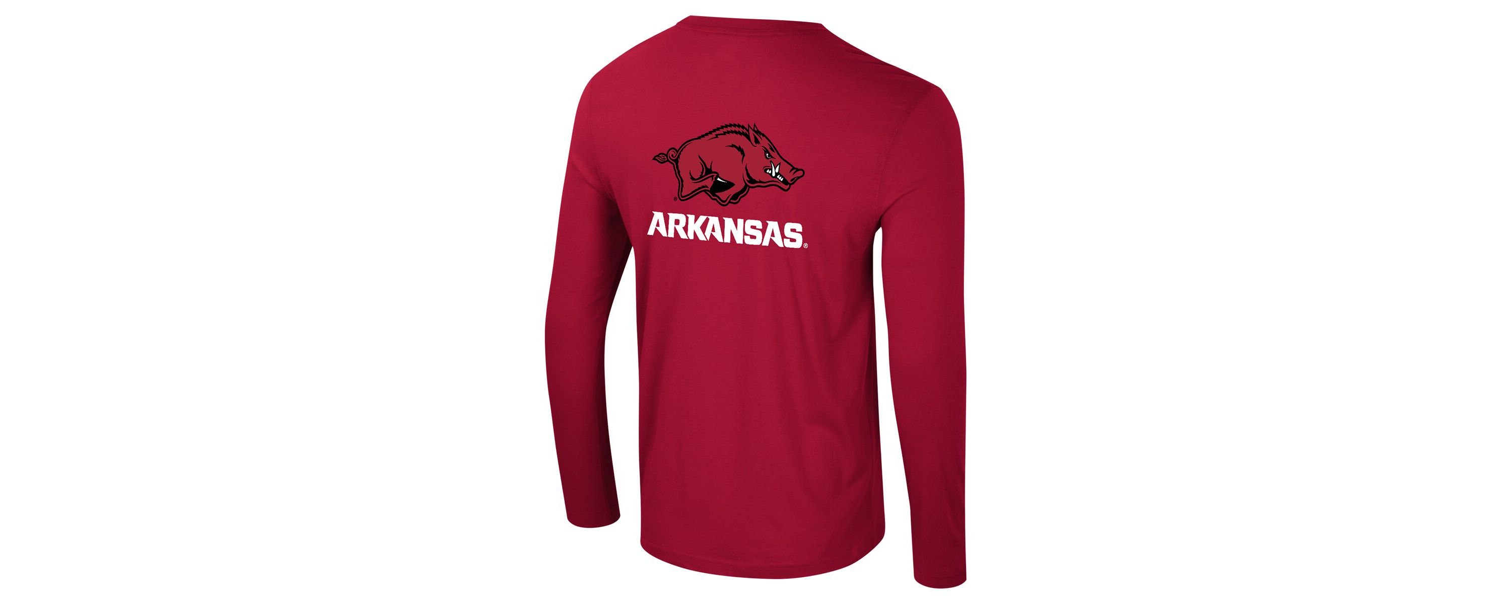 NCAA Arkansas Razorbacks Logo Lockup 3-Hit Active Blend Long Sleeve T-Shirt