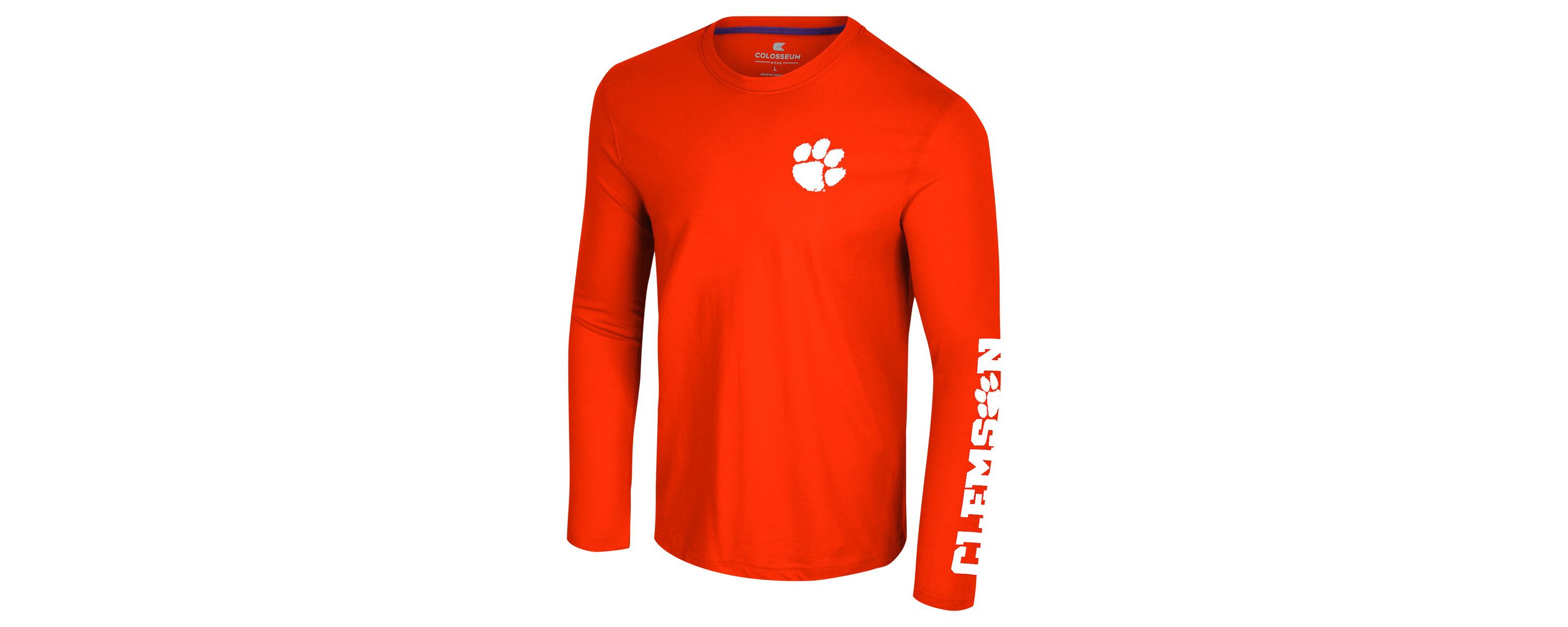 NCAA Clemson Tigers Logo Lockup 3-Hit Active Blend Long Sleeve T-Shirt
