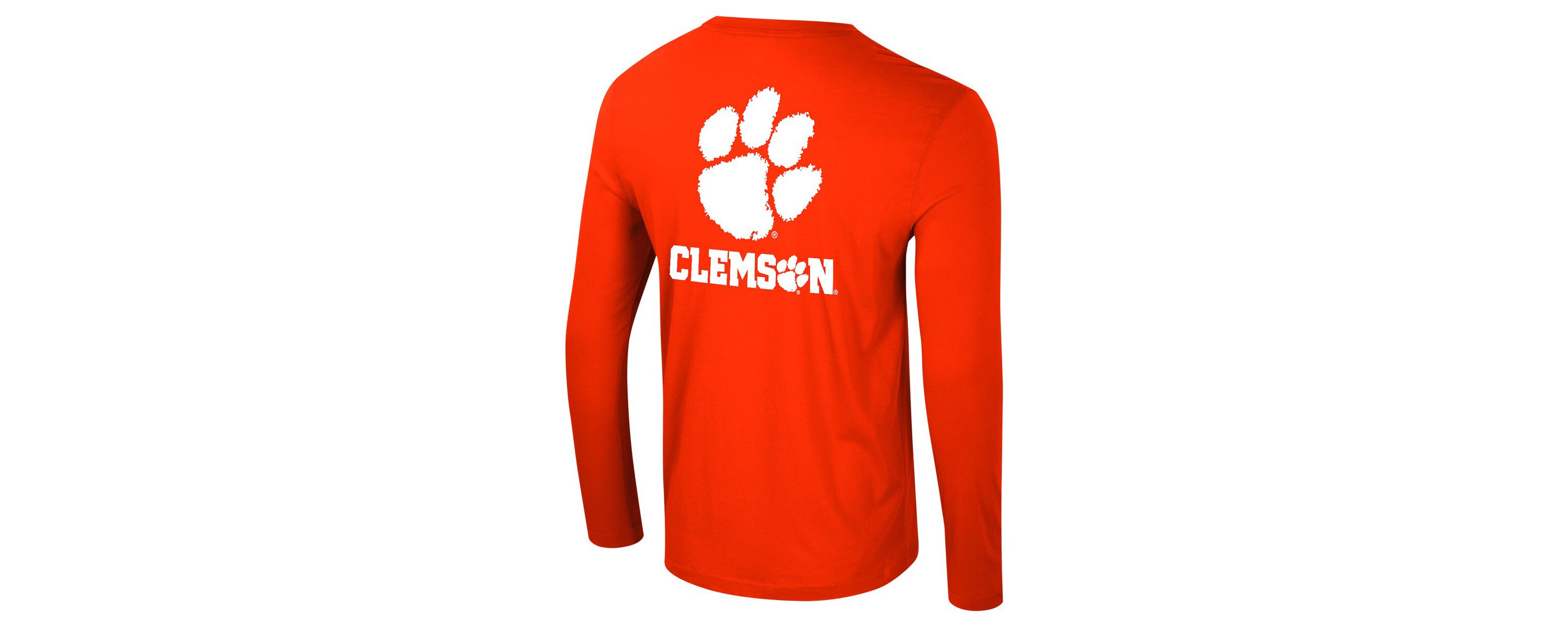 NCAA Clemson Tigers Logo Lockup 3-Hit Active Blend Long Sleeve T-Shirt